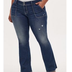 Torrid 14XS Mid Rise Flare Jeans